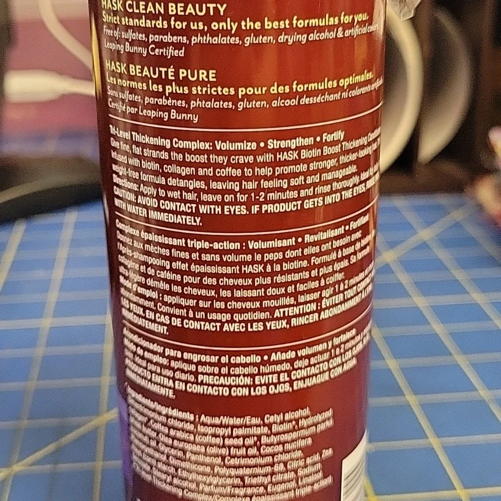 Hask Biotin Boost Thickening Conditioner 355ml New